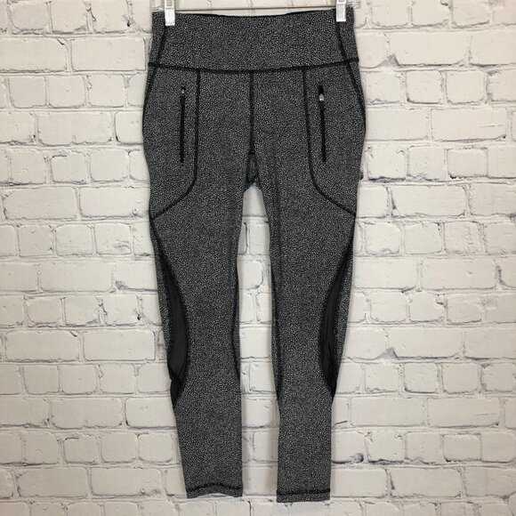 Lululemon Invigorate 7/8 Tight Chakra Print Alpine White Black Size 6 - Picture 1 of 6